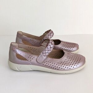 Hotter Quake Light Pink Leather Mary Jane Shoes Women's 9